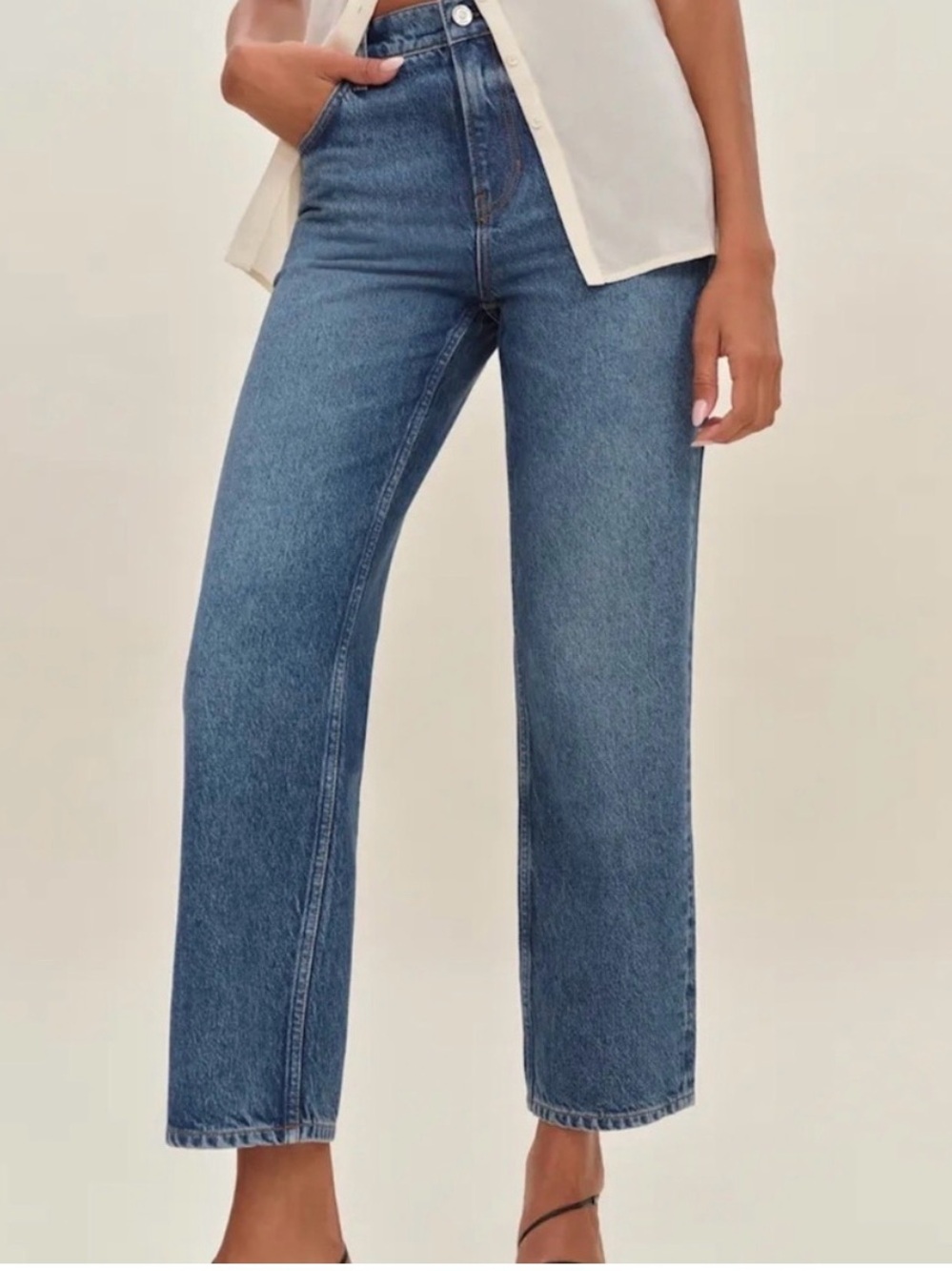 Reformation Arleth Mid Rise Straight Leg 26 Jean